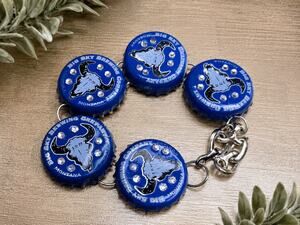 Big Sky Brewing Beer Bottle Cap Charm Bracelet